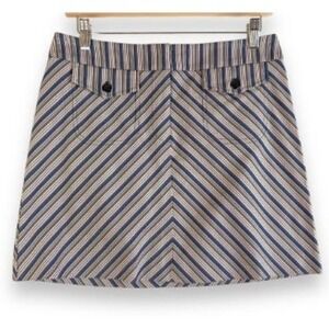 Trina Turk Womens Mini Skirt 6 Chevron Stripe Preppy Spring USA Country‎ Club